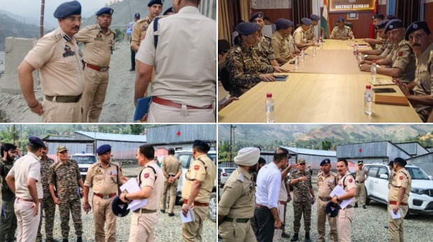 'जम्मू जोन के आईजीपी ने श्री अमरनाथ जी यात्रा की तैयारियों की समीक्षा की, रामबन में लांबर ग्राउंड और राष्ट्रीय राजमार्ग क्षेत्र का दौरा किया'